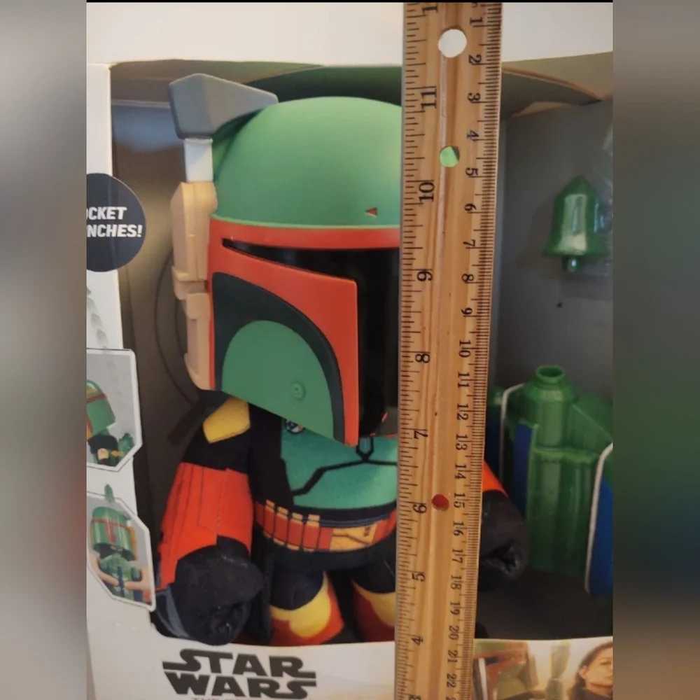 Star Wars The book of Boba Fett Voice Cloner Boba Fett Feature Plush NWT